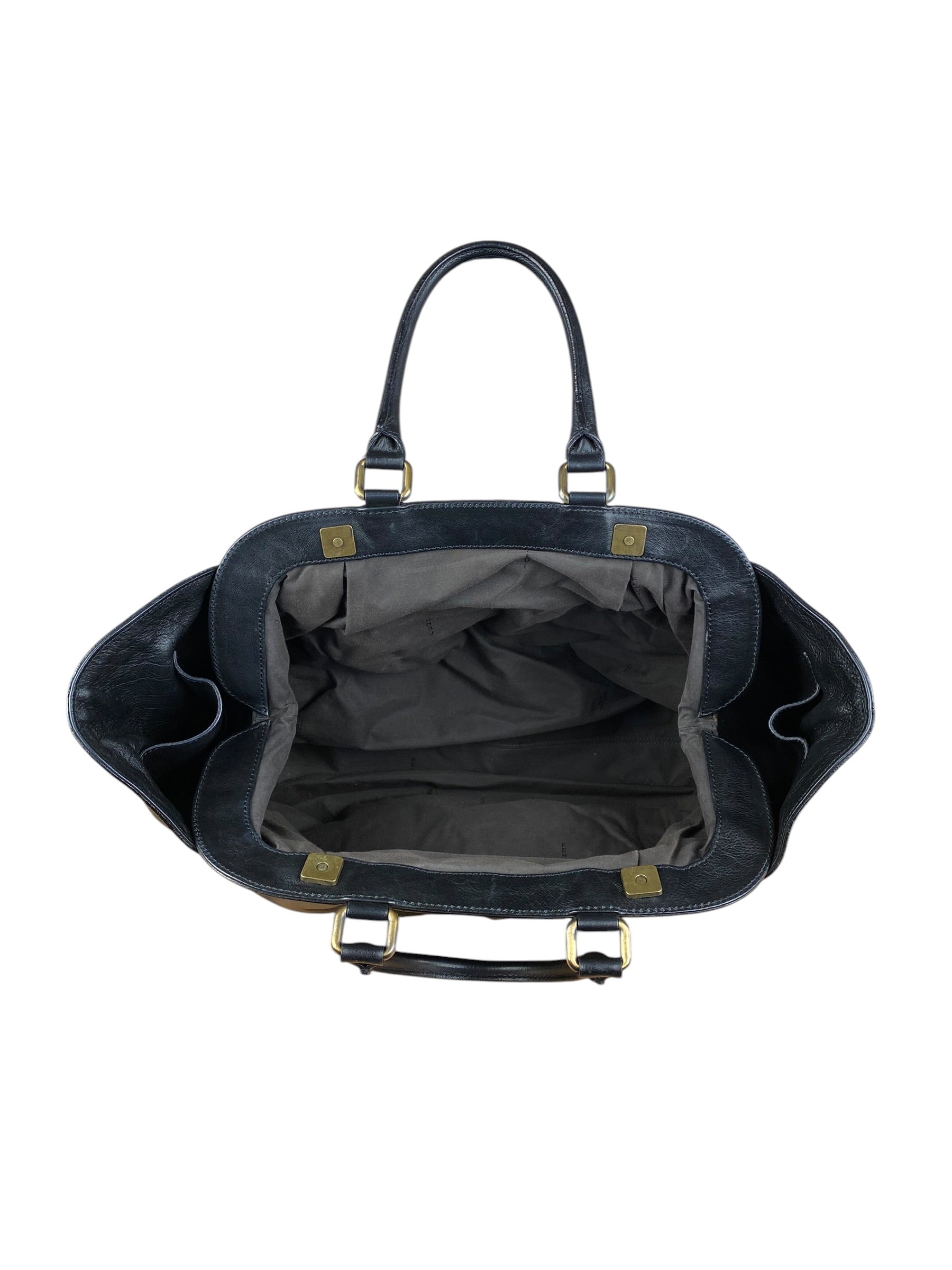 Fendi Vintage Black Brosa Doctor Tote