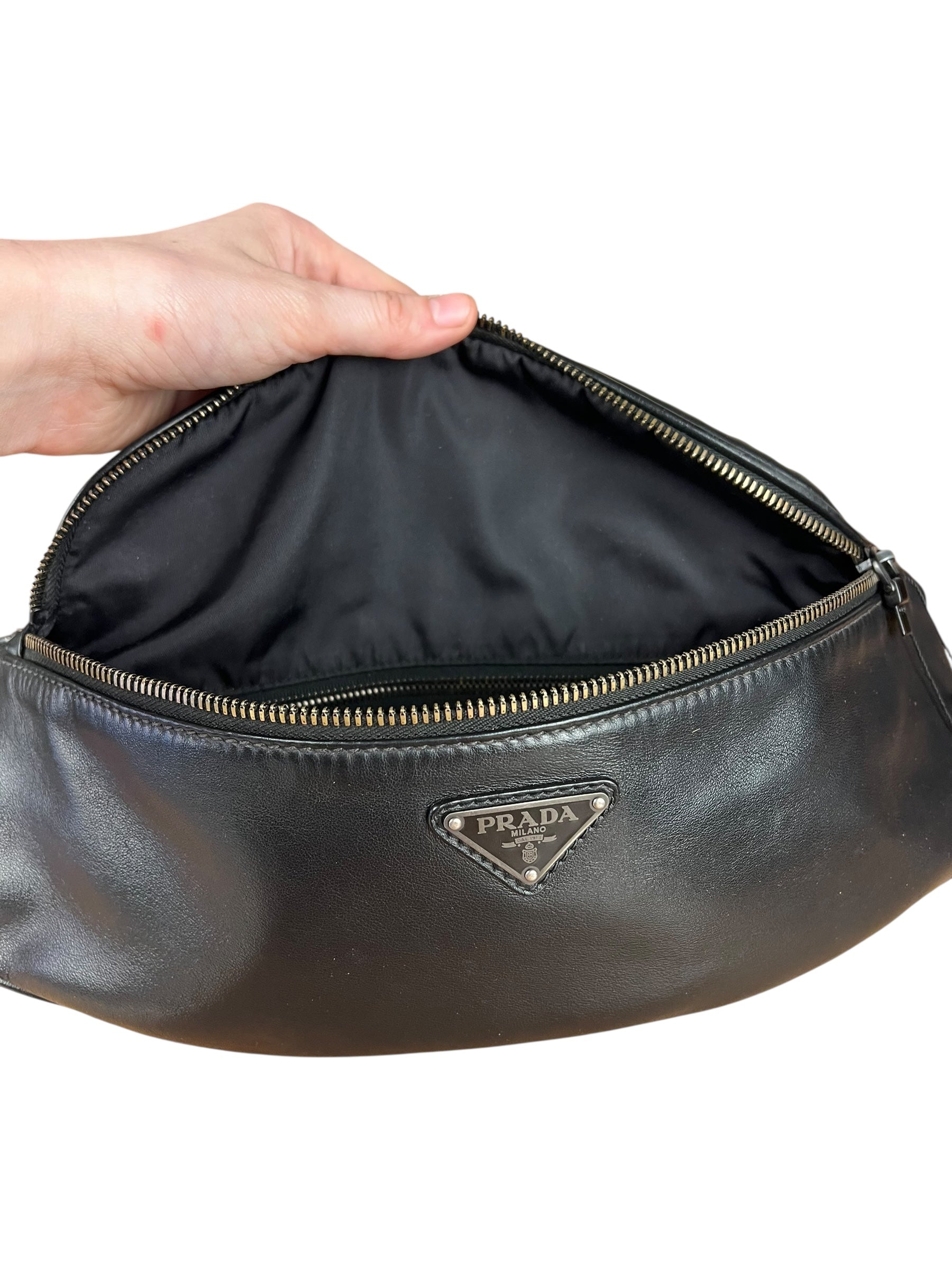 Prada Leather Belt Bag Black