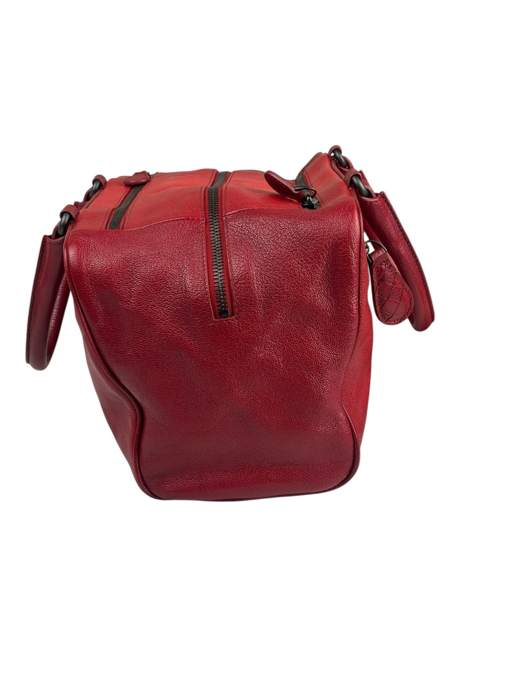 Bottega Veneta Red Leather Brera Handbag