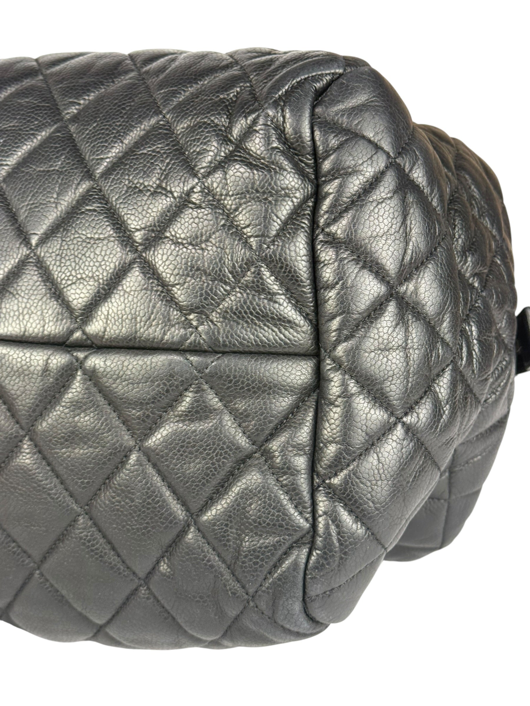 Chanel Black Caviar Quilted Coco Cocoon Bowler Bag 2009
