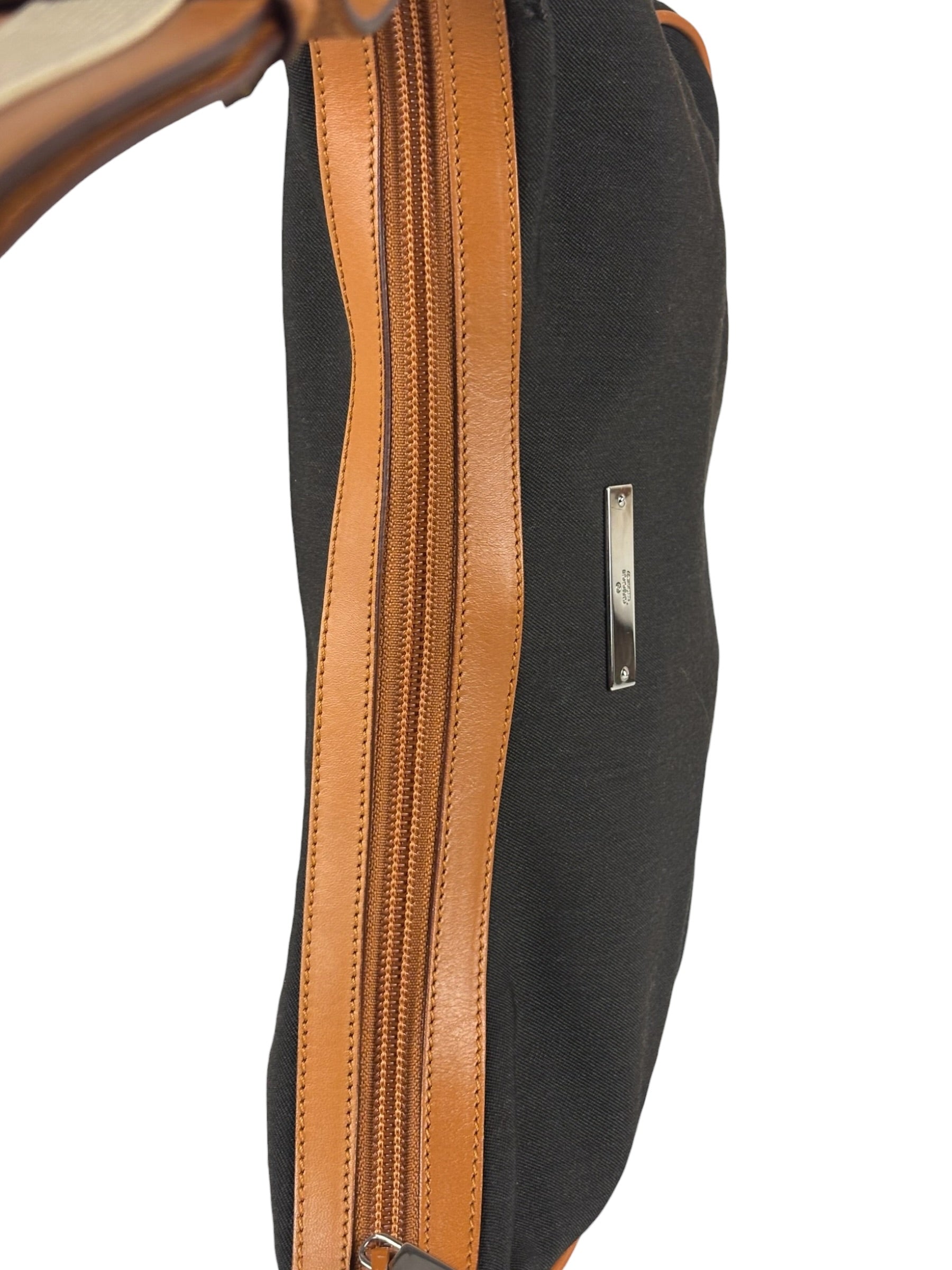 Gucci Vintage Brown Leather Lined Hobo Shoulder Bag