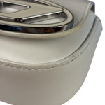 Diesel White Leather 1DR XS Two-Way Mini Bag