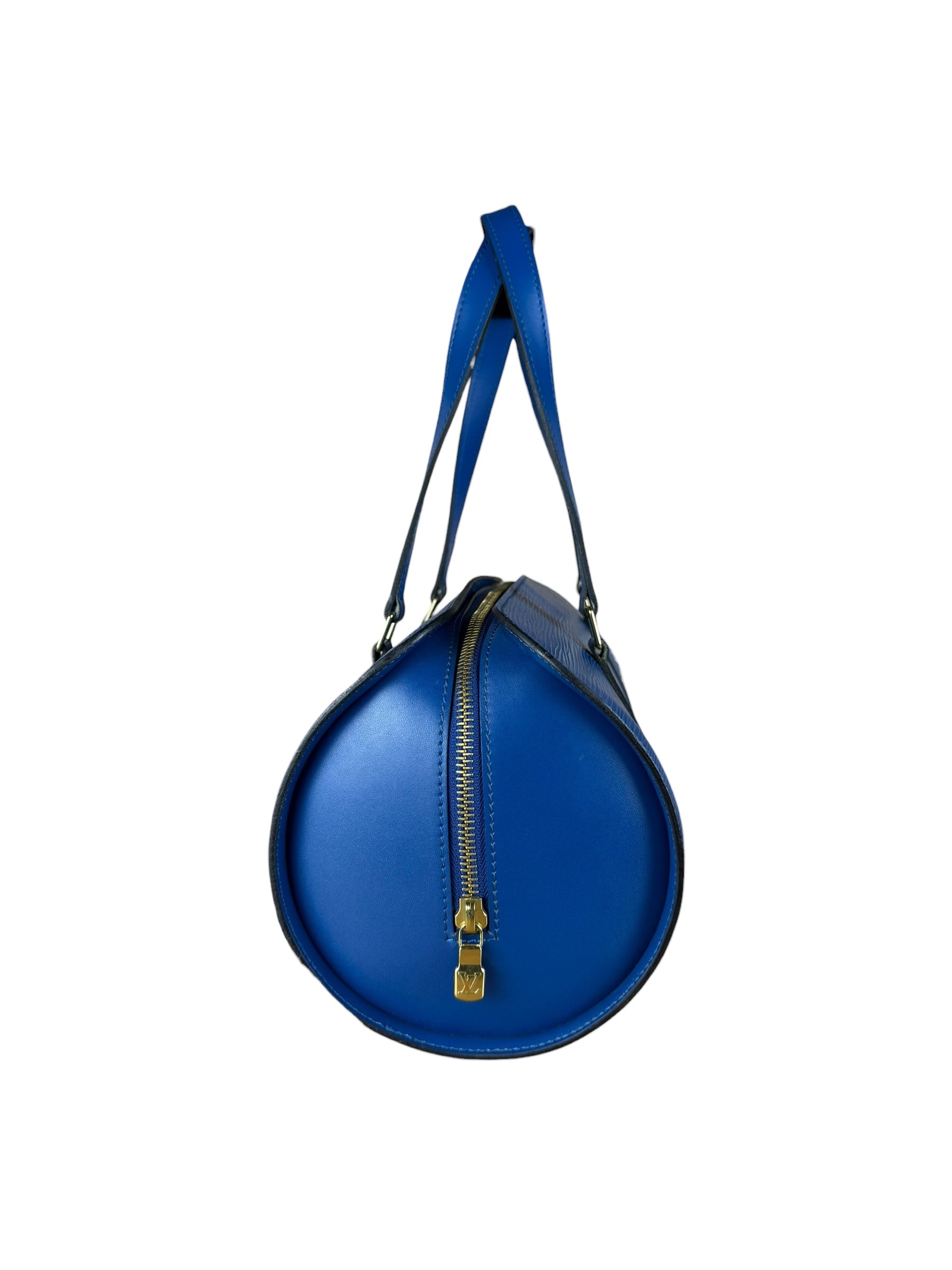 Louis Vuitton Blue Epi Soufflot Handbag