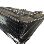 Chanel Black Patent Leather Trim Reissiue Flap Bag 2000