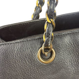 Chanel Vintage Black Calfskin Front Pocket Tote 1997