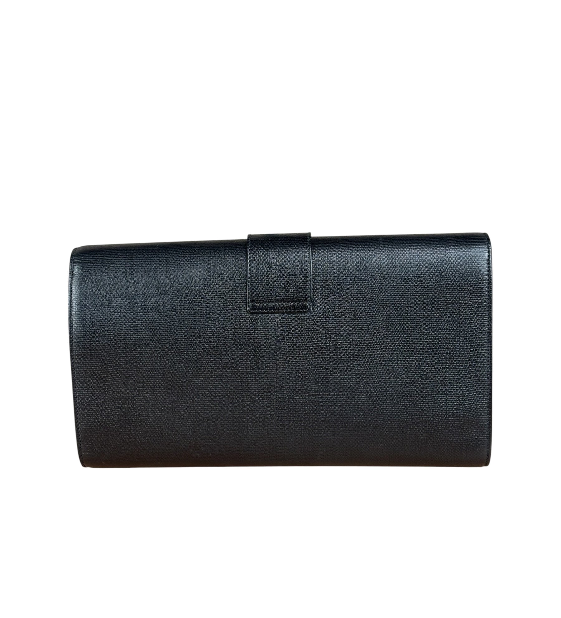 Yves Saint Laurent Black Leather Chyc Y Clutch Replacement Chain