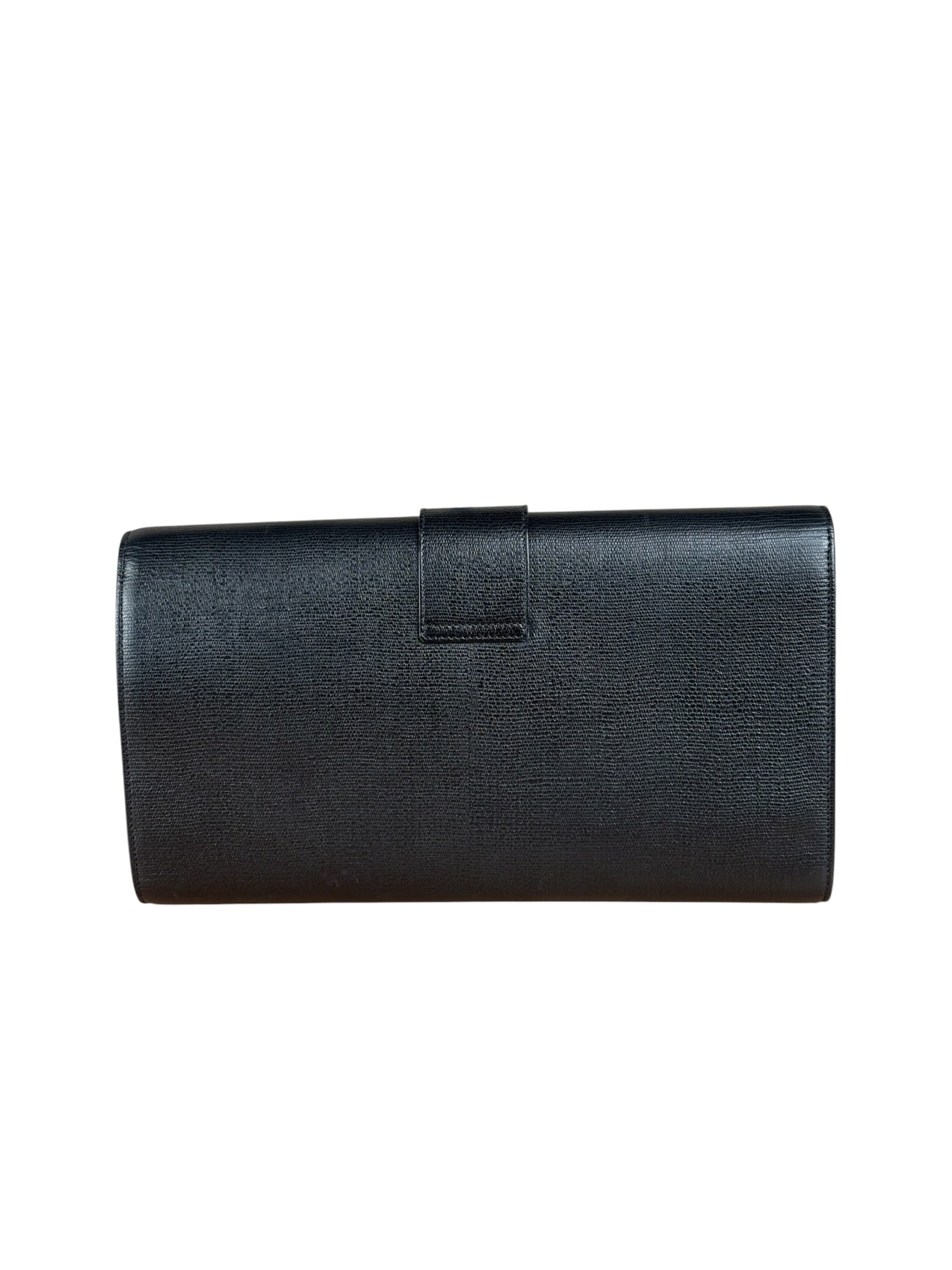 Yves Saint Laurent Black Leather Chyc Y Clutch Replacement Chain