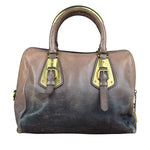 Prada Bicolor Cervo Ombre Leather Top Handle Bag