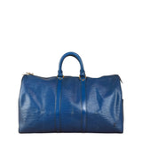 Louis Vuitton Blue Epi Leather Keepall 45