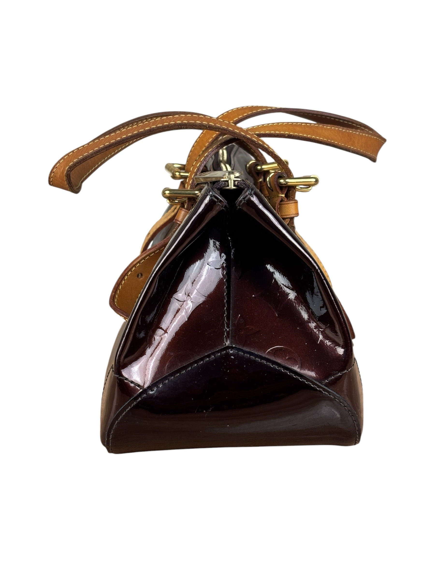 Louis Vuitton Burgundy Monogram Vernis Rosewood Avenue Handbag