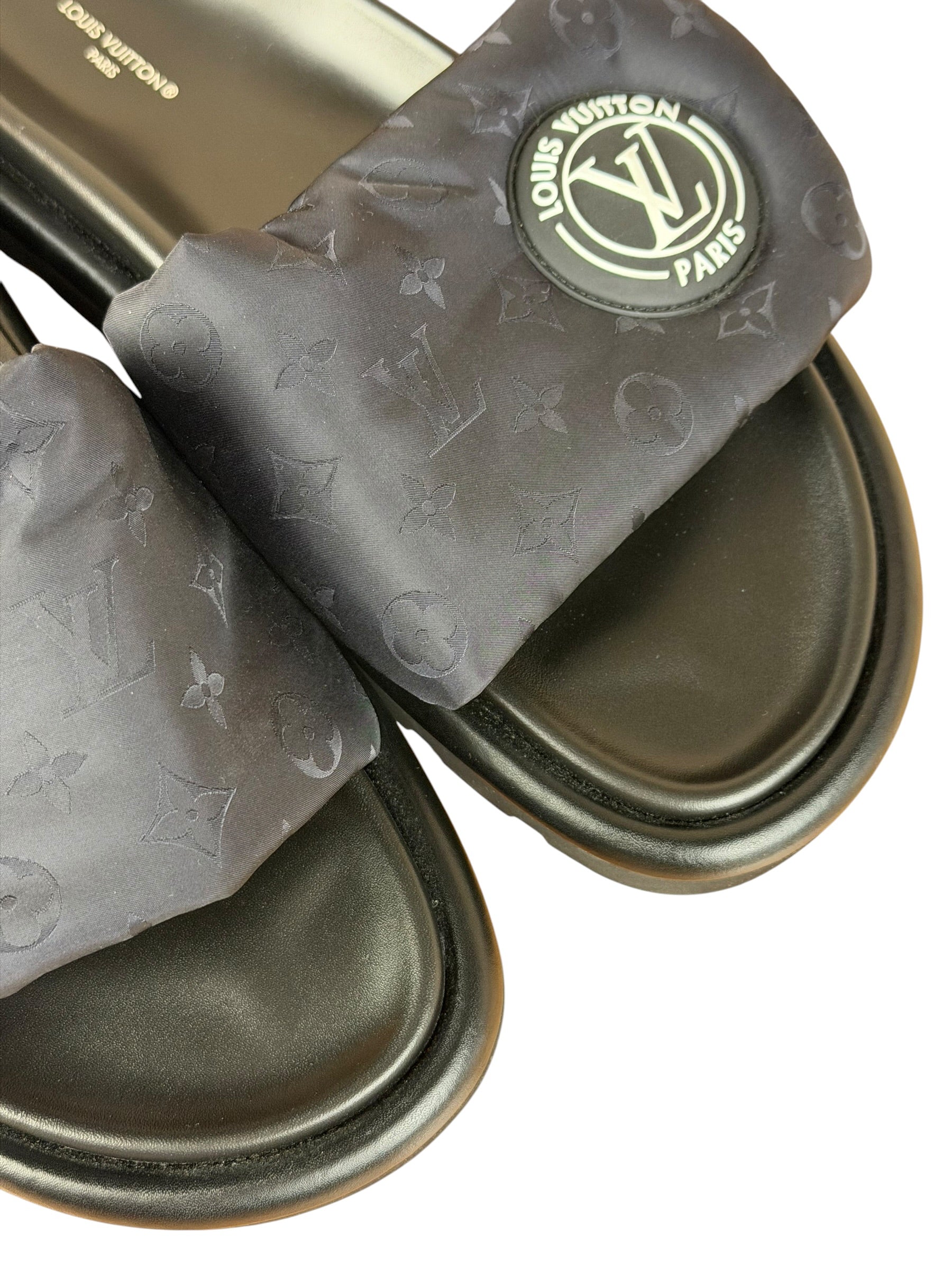 Louis Vuitton Black Pool Pillow Comfort Mules