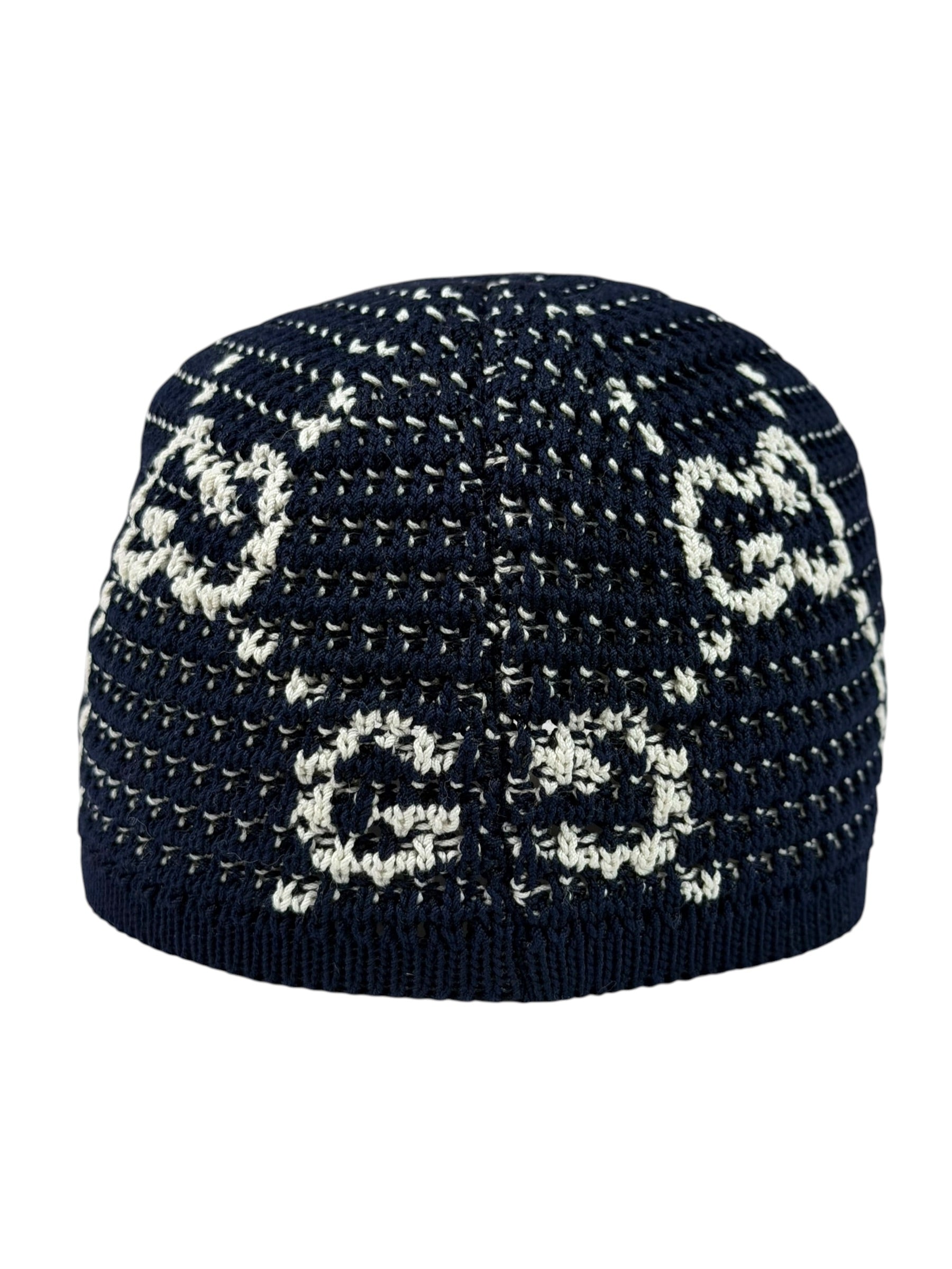 Gucci Navy GG Crochet Cotton Baseball Hat