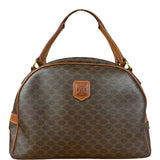 Celine Vintage Leather Macadam Dome Hand Bag