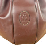 Cartier Vintage Burgundy Leather Must De Cartier Bucket Bag
