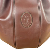 Cartier Vintage Burgundy Leather Must De Cartier Bucket Bag