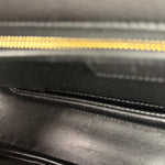 Gucci Vintage Black Leather Bamboo Top Handle Shoulder/Hand Bag