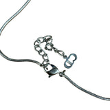 Christian Dior Vintage Logo Plate Pendant Necklace