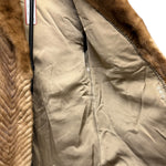 Vintage Light Brown Chevron Mink Fur Coat