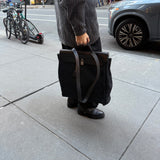 Hermes Black Toile Herbag 39 Handbag