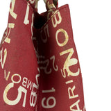 Chanel Vintage Red Canvas Rue Cambon Chain Tote 2002