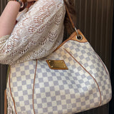 Louis Vuitton Damier Azur Galliera PM Hobo Bag