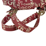 Chanel Vintage Red Canvas Rue Cambon Chain Tote 2002