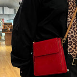 Louis Vuitton Monogram Vernis Mott Shoulder Bag Red