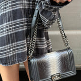 Chanel Python Boy Bag 2017