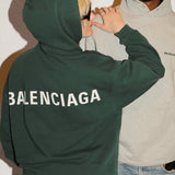 Balenciaga Back Logo Hoodie Green