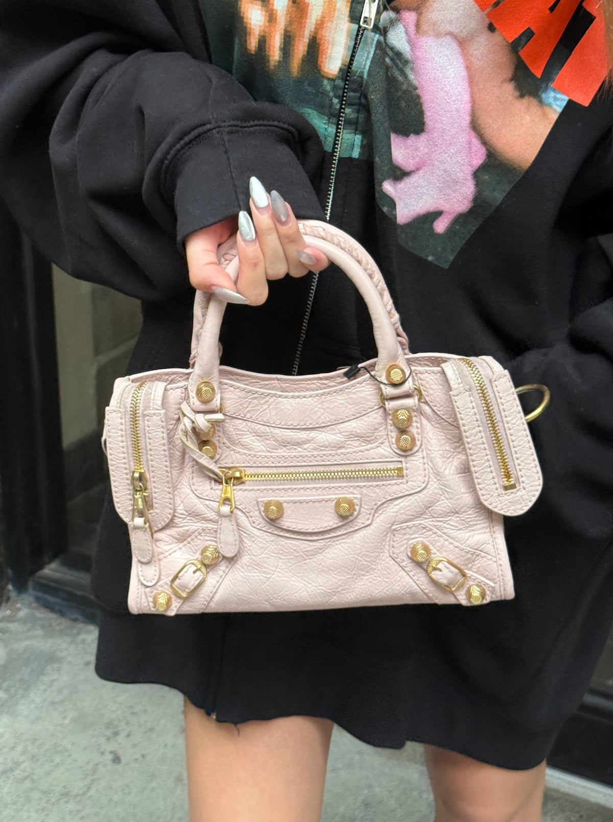 Balenciaga Pink Leather Le City Two-Way Bag