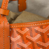 Goyard Saint Louis Orange Leather Tote Bag