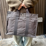 Hermes Herline Grey M Canvas Tote