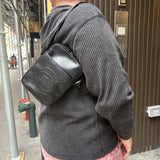 Supreme x Lacoste Black Leather Crossbody