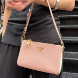 Prada Bicolor Saffiano Leather Mini Pochette