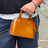Louis Vuitton Mustard Orange Vernis Alma Two-Way Bag BB