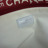 Chanel Vintage Red Canvas Rue Cambon Chain Tote 2002