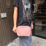 Gucci Bree Microguccissima Leather Camera Bag Pink