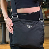 Prada Vintage Black Nylon Crossbody Bag