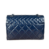 Chanel Blue Patent Quilted Business Flap Bag 2012 17ds