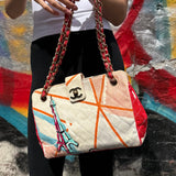 Chanel Map of Paris Quilted Print CC Chain Handbag 2005