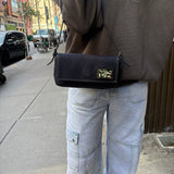 Fendi Denim Canvas Wave Buckle Pochette
