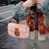 Fendi Raffia Crochet Baguette