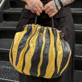 Prada Bicolor Leather Nappa Waves Tote Bag