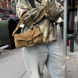 Fendi Brown Corduroy Baguette