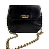 Gucci Black Leather Flap Crossbody Bag