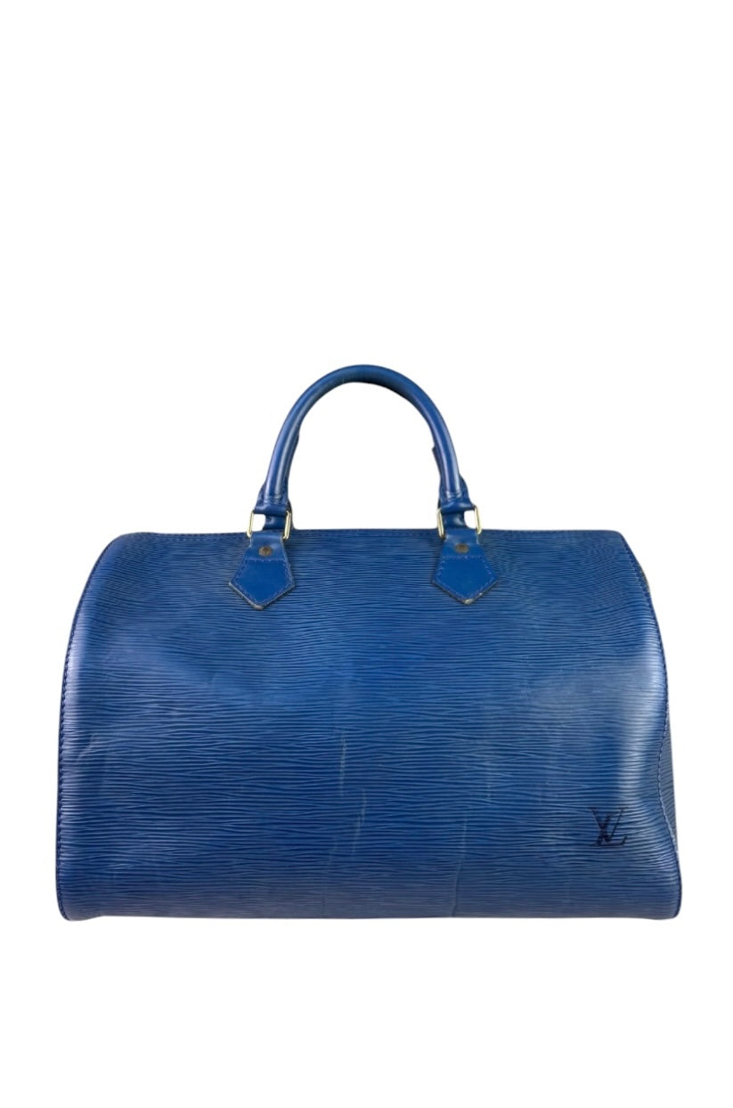 Louis Vuitton Blue Epi Leather Speedy 30
