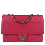 Chanel Pink Quilted Leather Accordion Flap Bag 2014