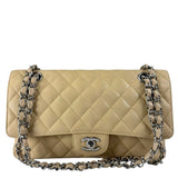 Chanel Beige Quilted Caviar Double Flap 2009