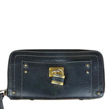 Chloé Black Leather Paddington Long Wallet