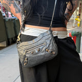Balenciaga Classic Moto Leather Shoulder Bag